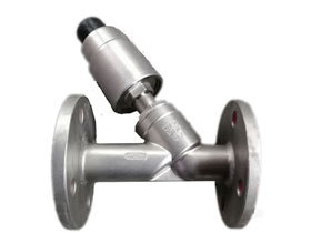 Flange angle seat valve