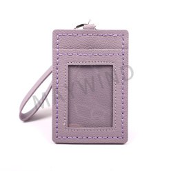 青岛手工缝制把手卡包-紫色