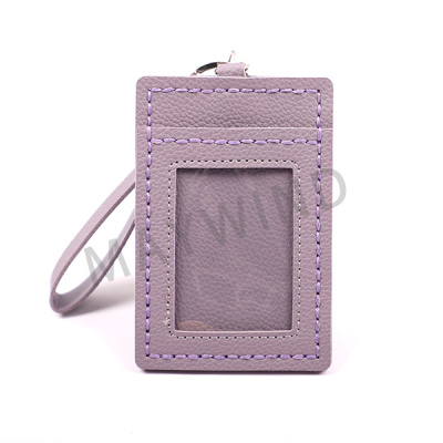 锡林郭勒盟手工缝制把手卡包-紫色