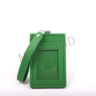 锡林郭勒盟手工缝制把手卡包-绿色