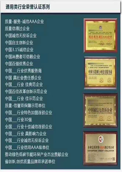 黃南企業榮譽證書