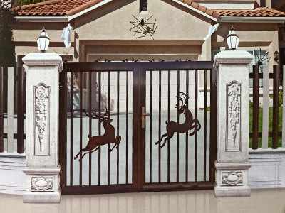 鋁藝中式庭院門