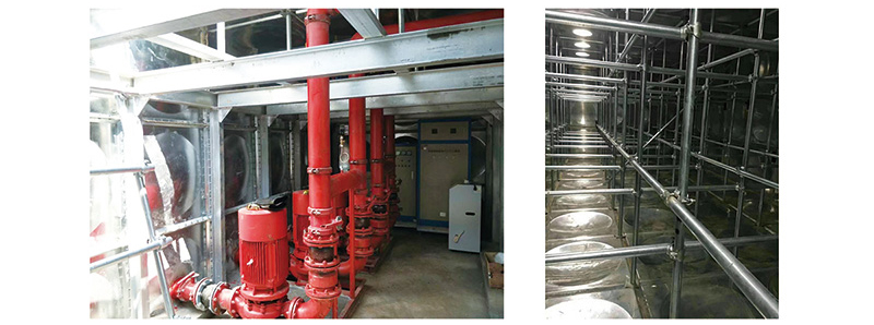 HTE-XBF/地埋式消防箱泵一體化自動給水設備內部結構示意圖