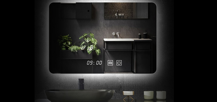 Touchable time-display smart mirror