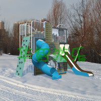 儿童游乐场-不锈钢组合滑梯