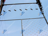 高空心理拓展器材-高空蕩木橋+高空繩網